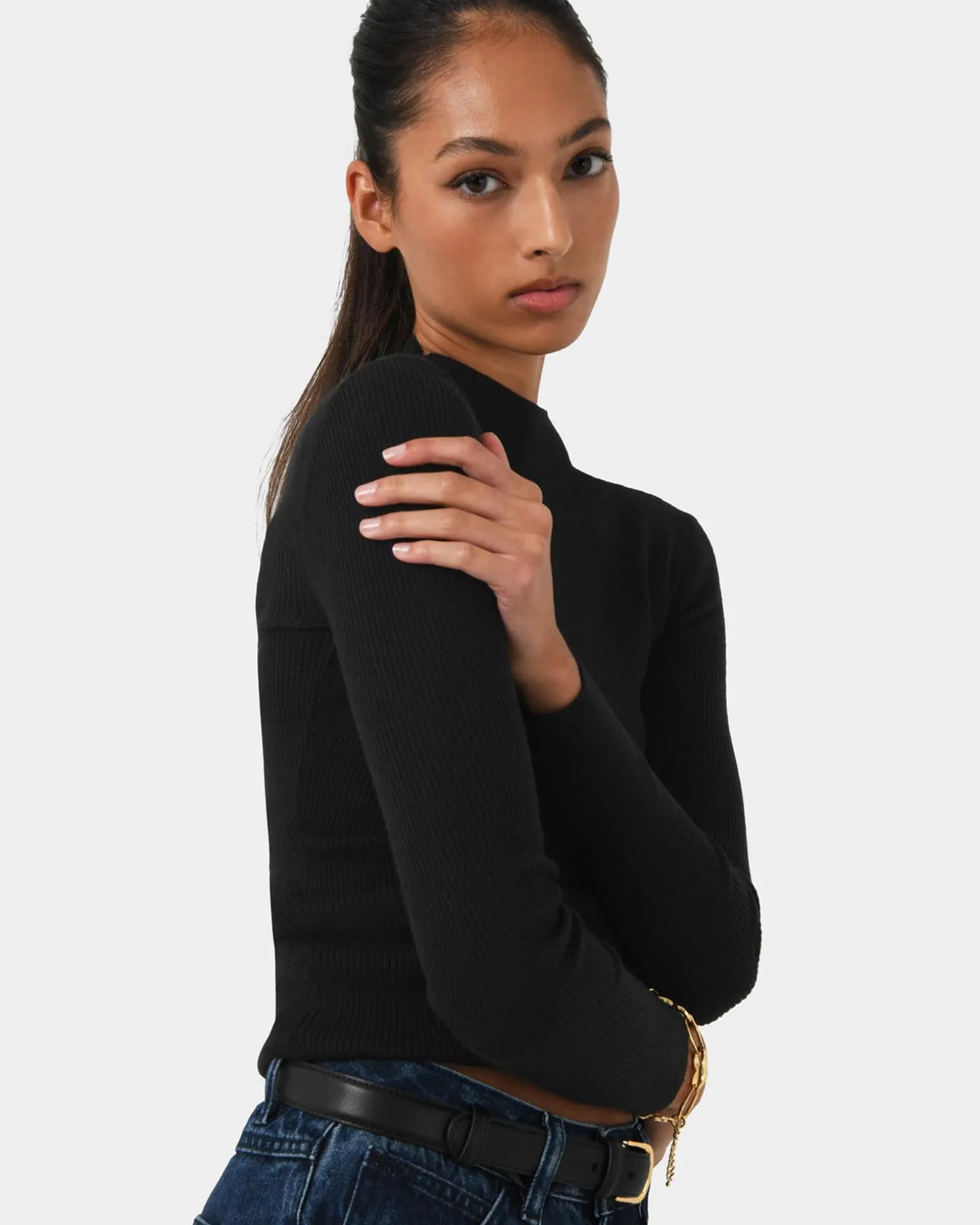 Avelyn Mock Neck Knit