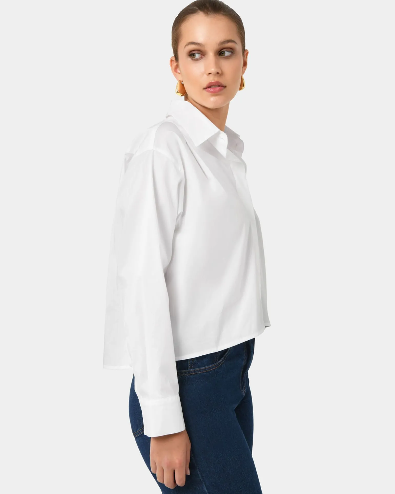 Baire Pleated Crop Shirt