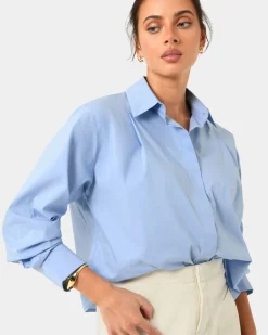 Baire Pleated Crop Shirt