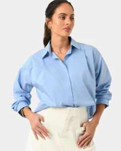 Baire Pleated Crop Shirt