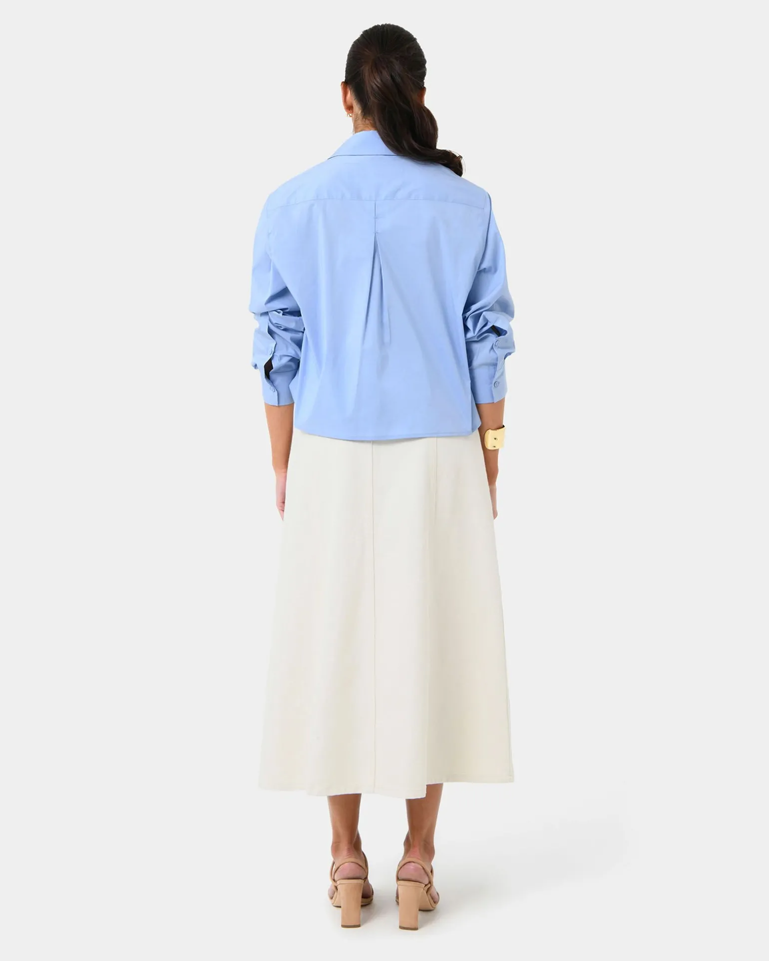Baire Pleated Crop Shirt