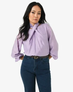 Bellini Twist Neck Blouse