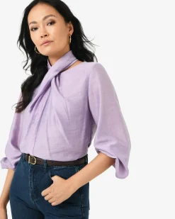 Bellini Twist Neck Blouse