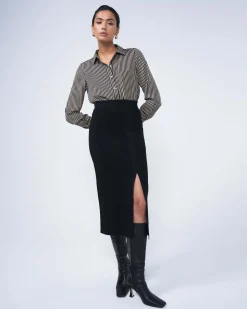 Betty Knit Split Skirt