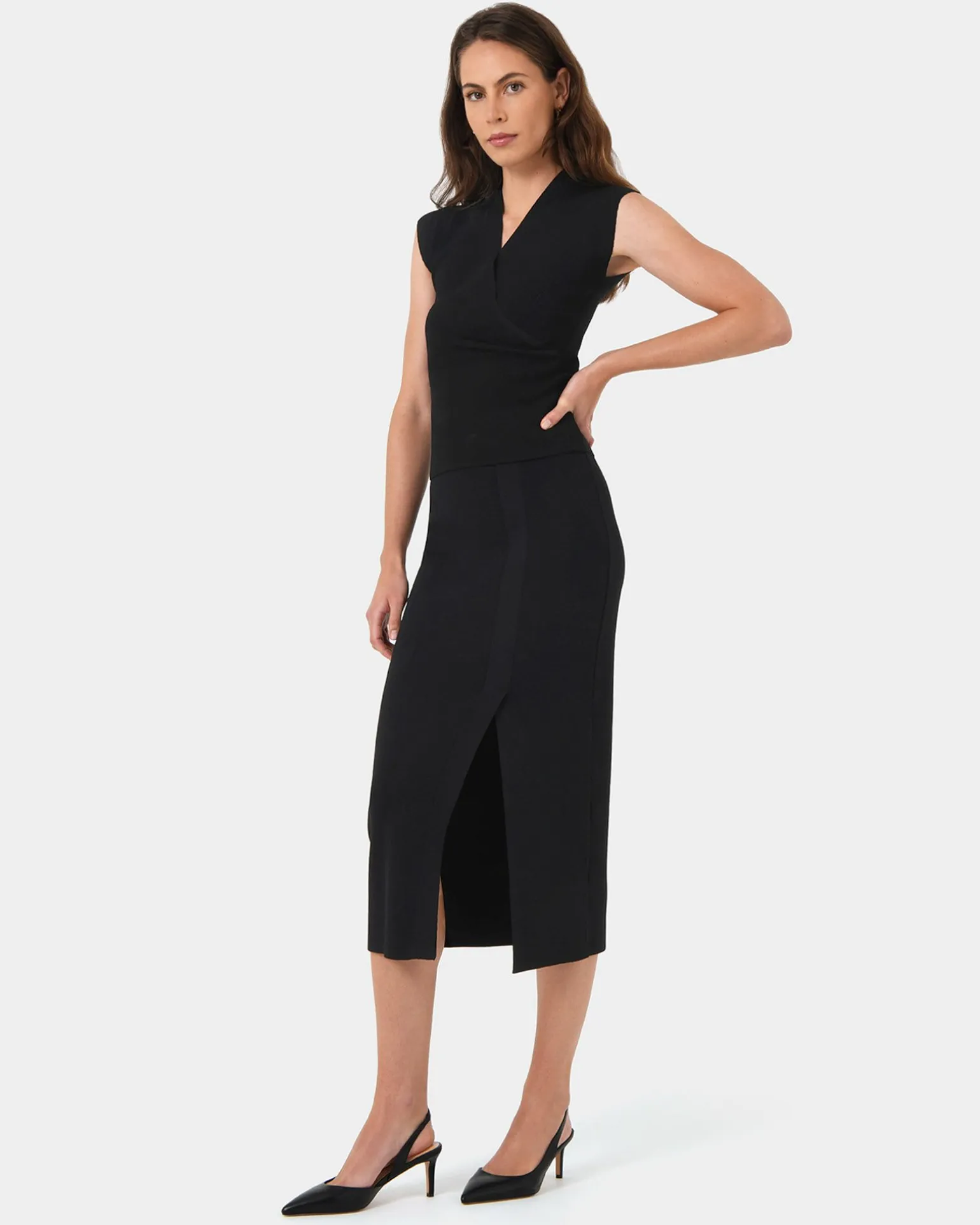Betty Knit Split Skirt