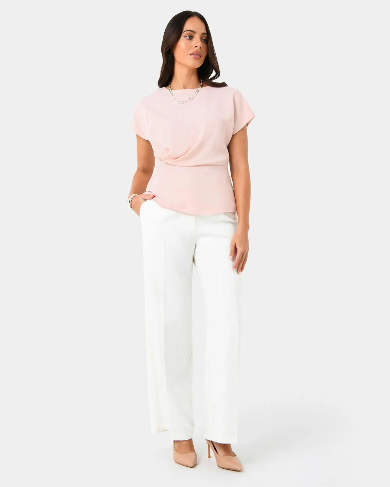 Bonnie Gathered Peplum Top