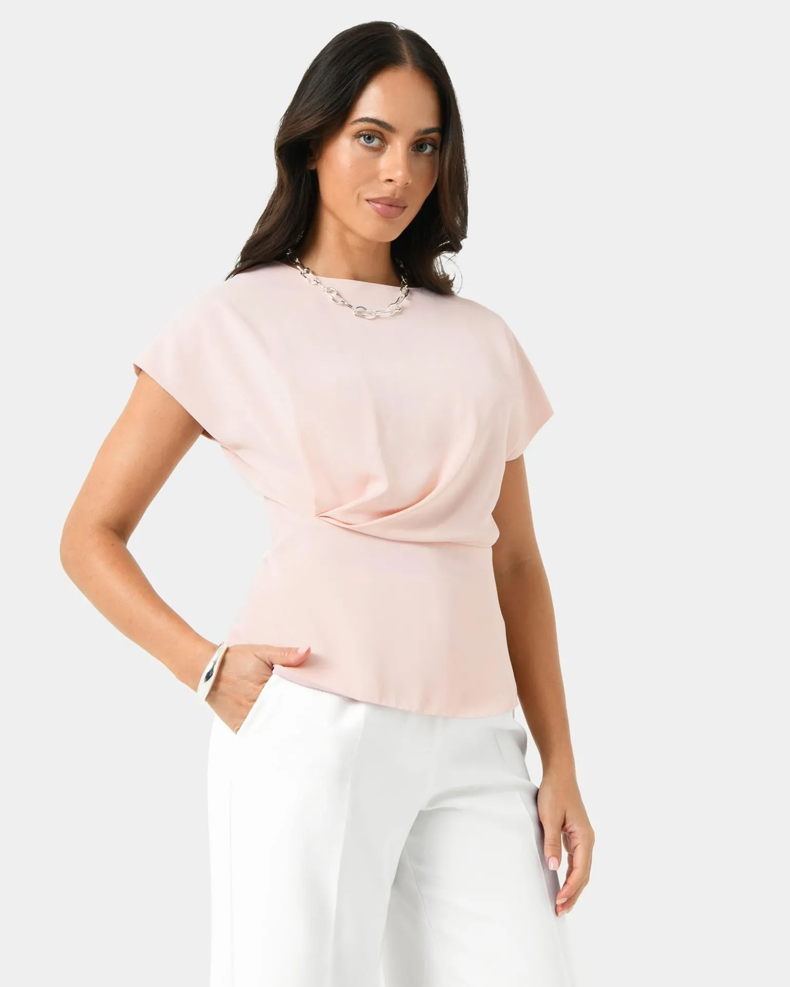 Bonnie Gathered Peplum Top