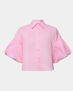 Cali Puff Sleeve Crop Shirt