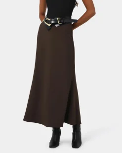 Caris Flared Maxi Skirt