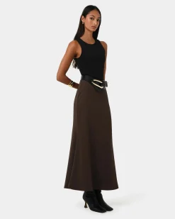 Caris Flared Maxi Skirt