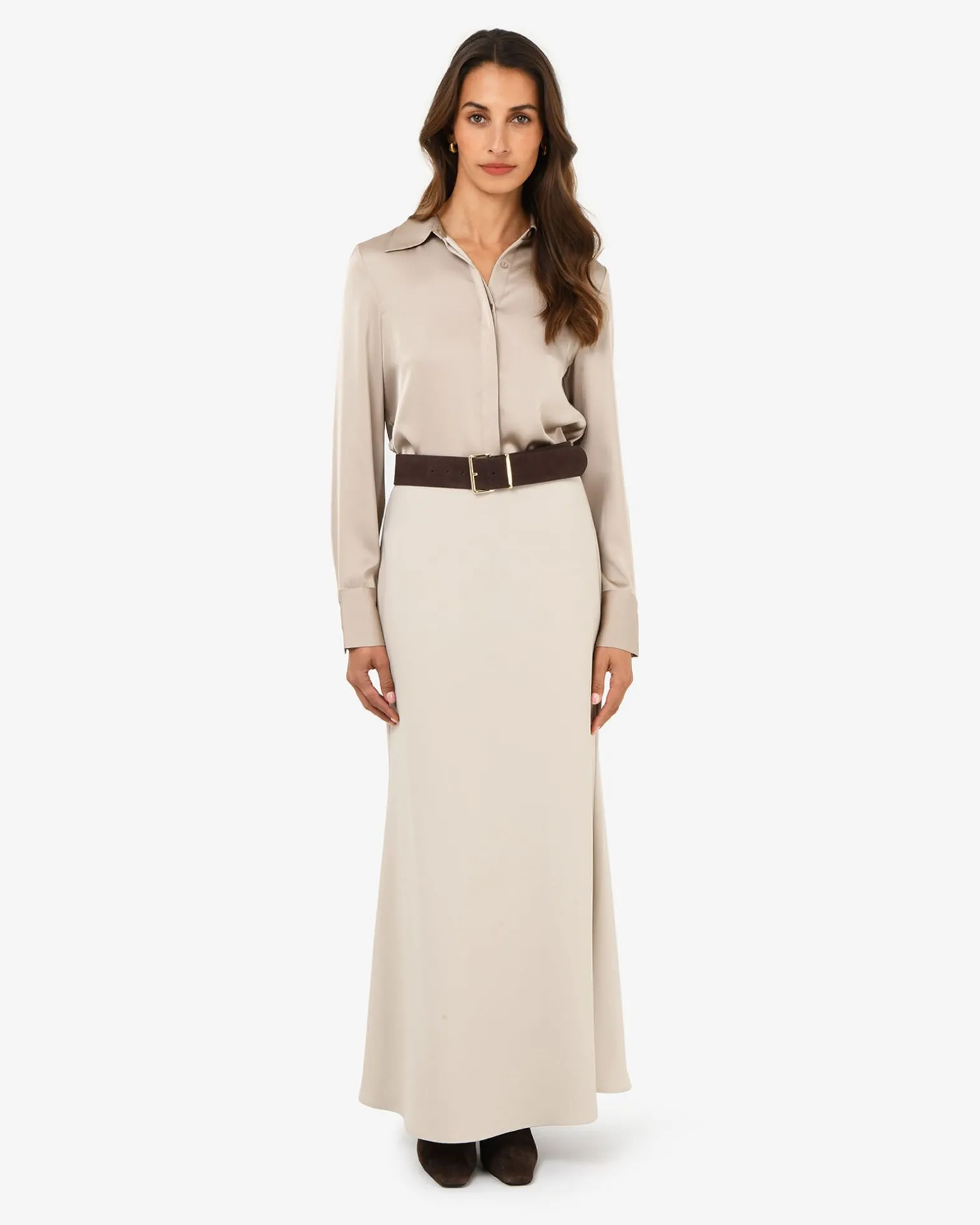Caris Flared Maxi Skirt
