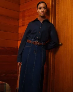Carmen Panel Denim Skirt