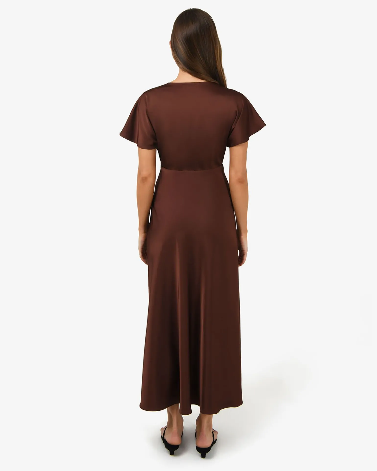 Catalina V-neck Satin Dress