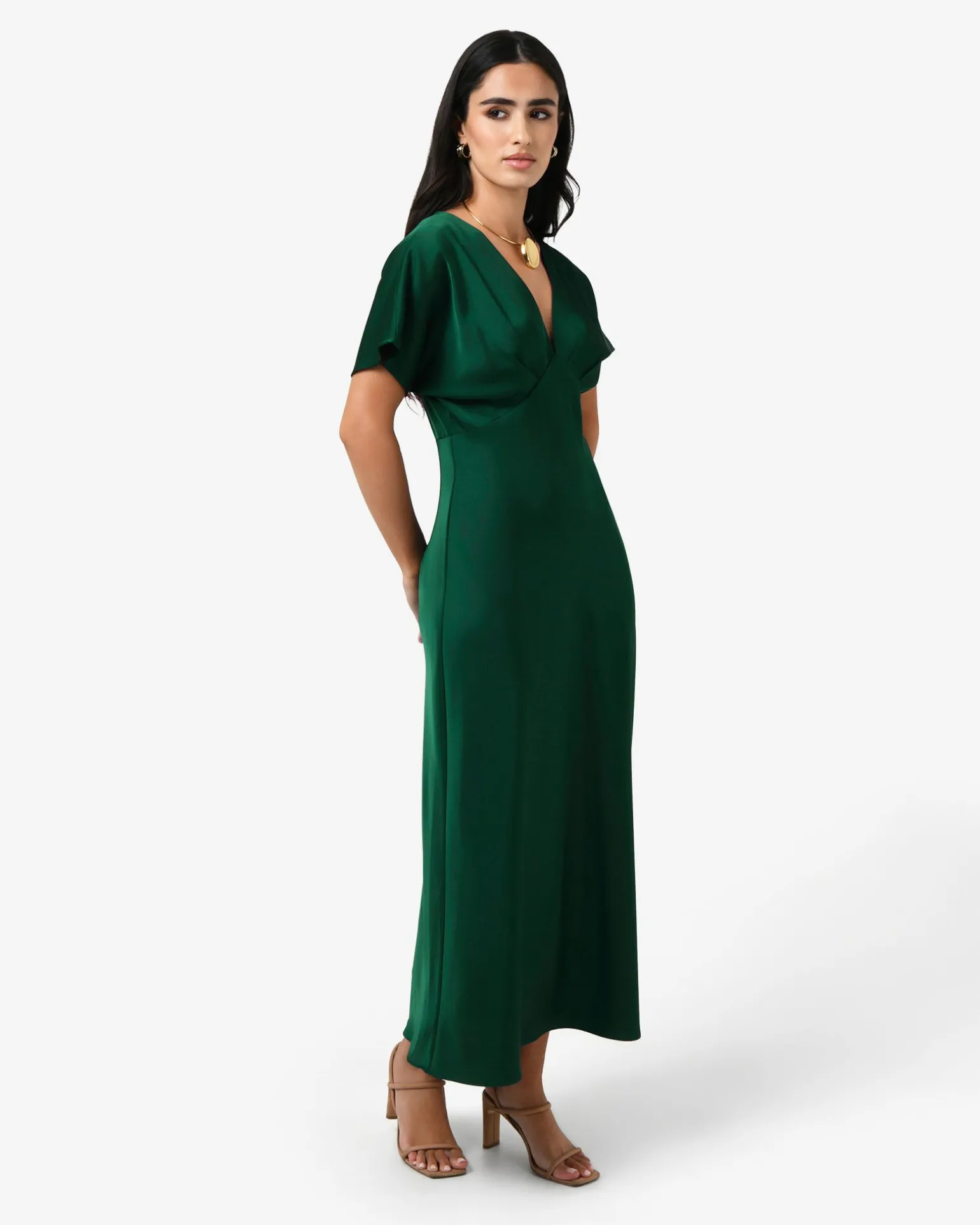 Catalina V-neck Satin Dress