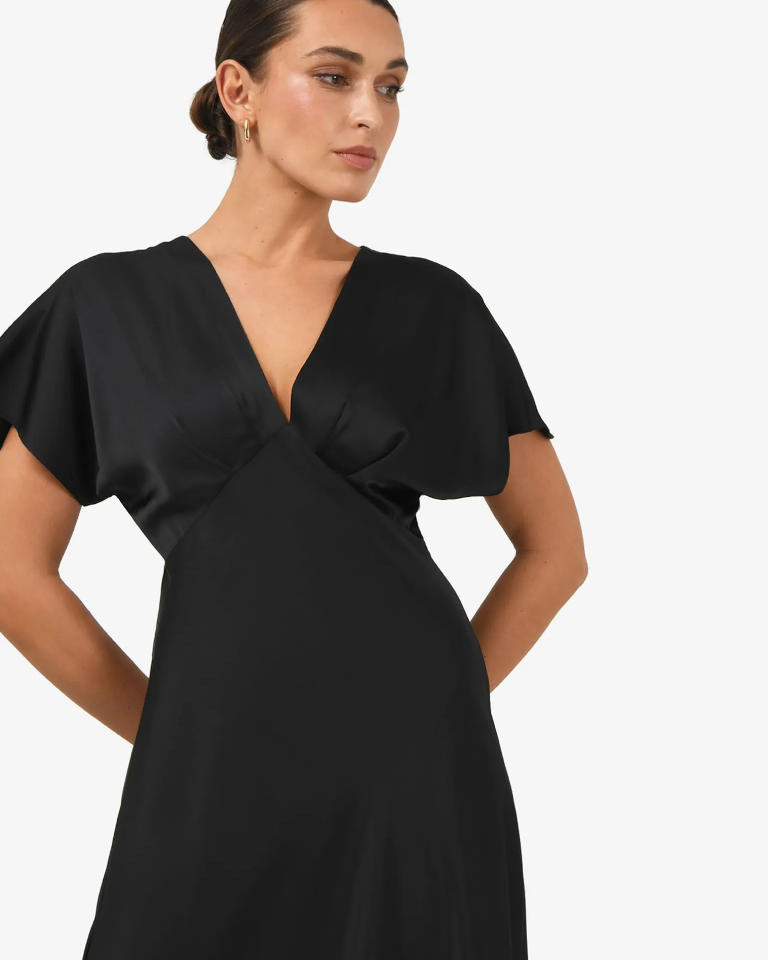 Catalina V-neck Satin Dress