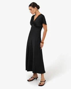 Catalina V-neck Satin Dress