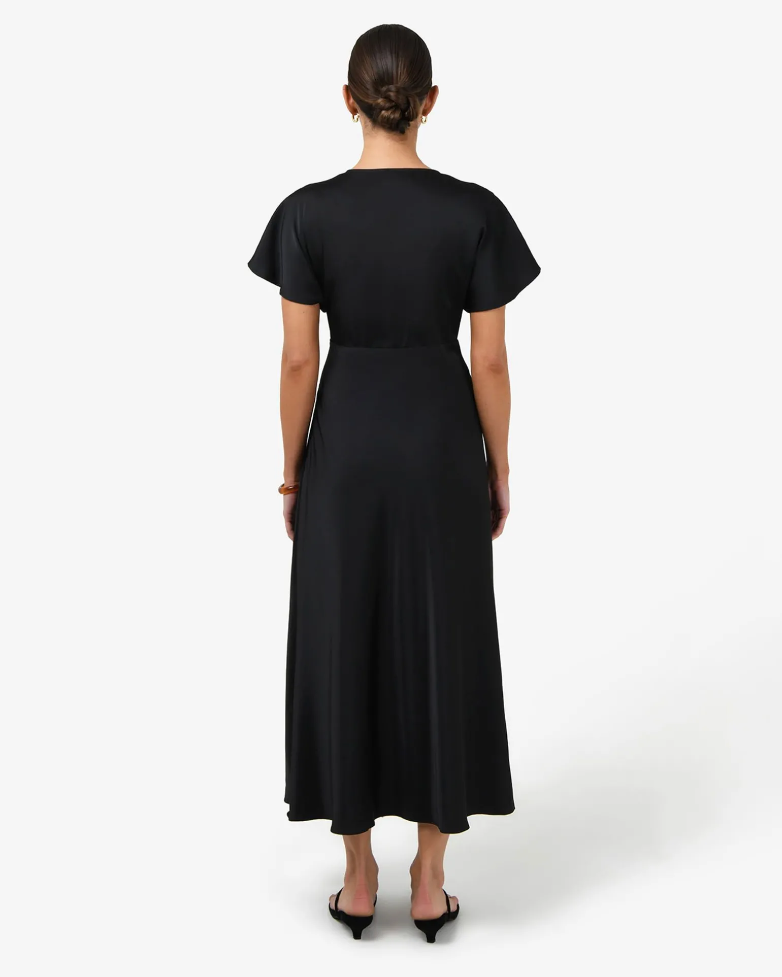 Catalina V-neck Satin Dress