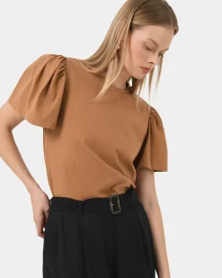 Cayla Gathered Sleeve Tee