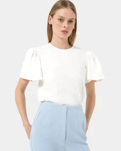 Cayla Gathered Sleeve Tee