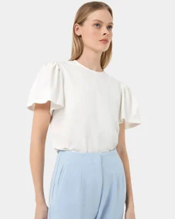 Cayla Gathered Sleeve Tee