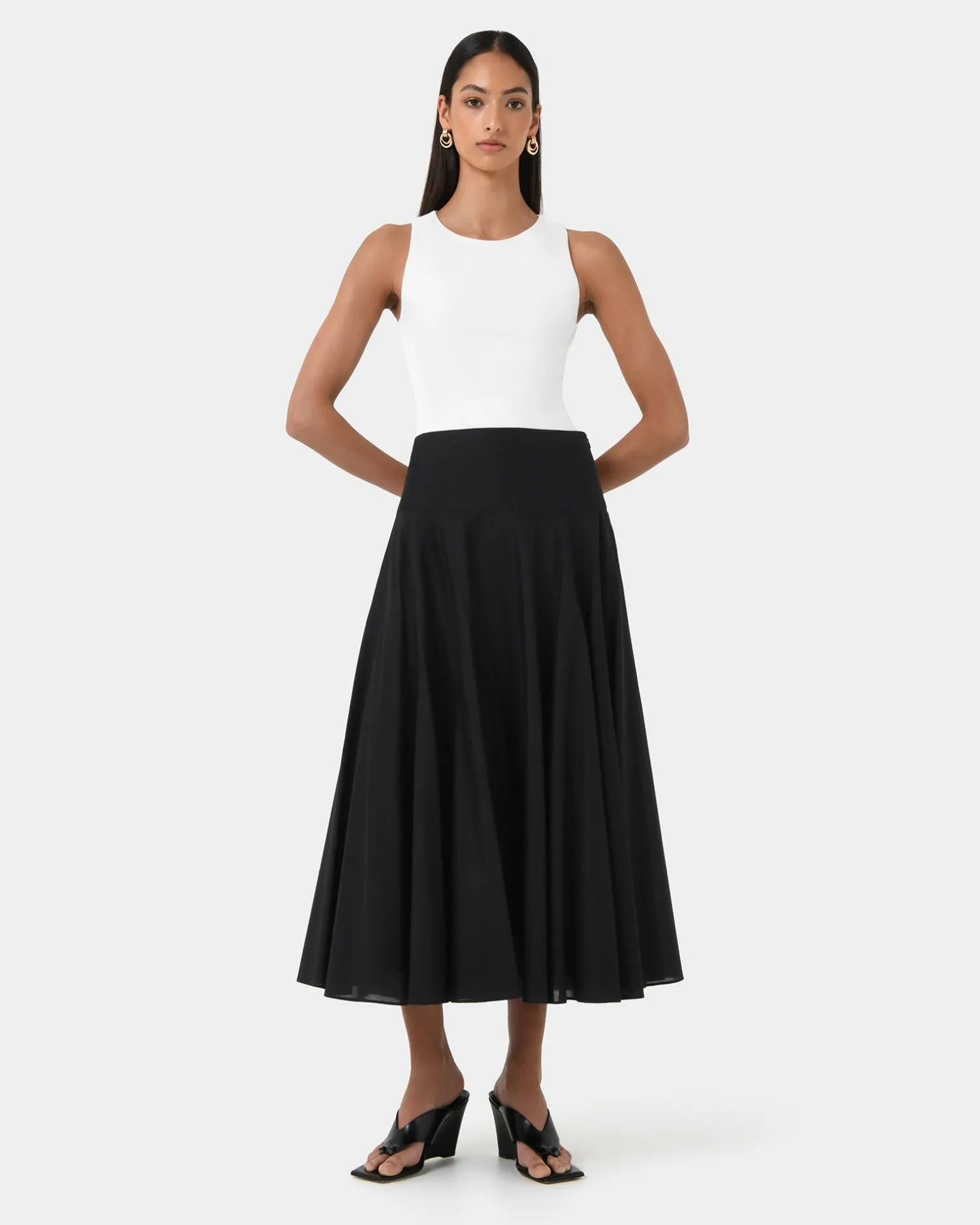 Deb Cotton Midi Full Skirt