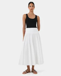 Deb Cotton Midi Full Skirt