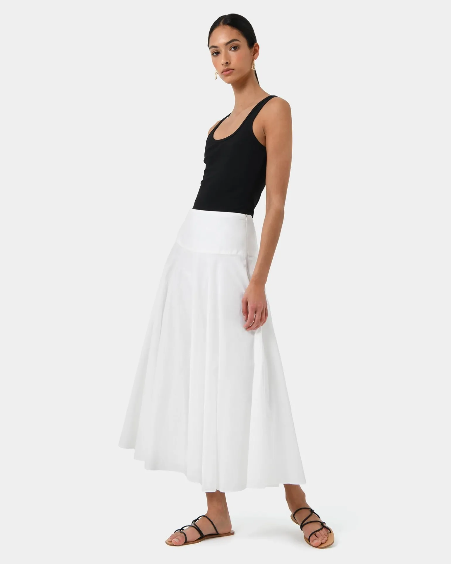 Deb Cotton Midi Full Skirt