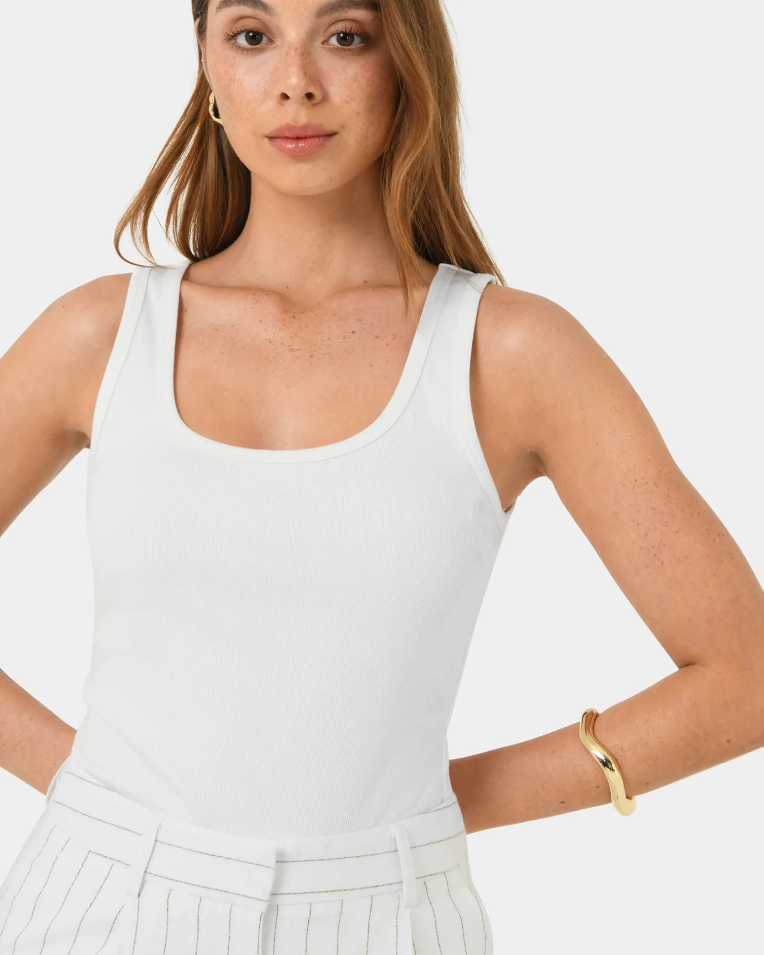 Devin Ribbed Singlet Top