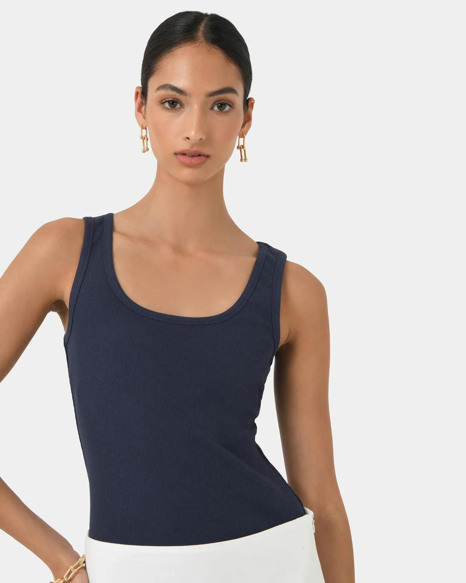 Devin Ribbed Singlet Top