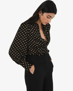 Dotti Polka Dot Printed Blouse