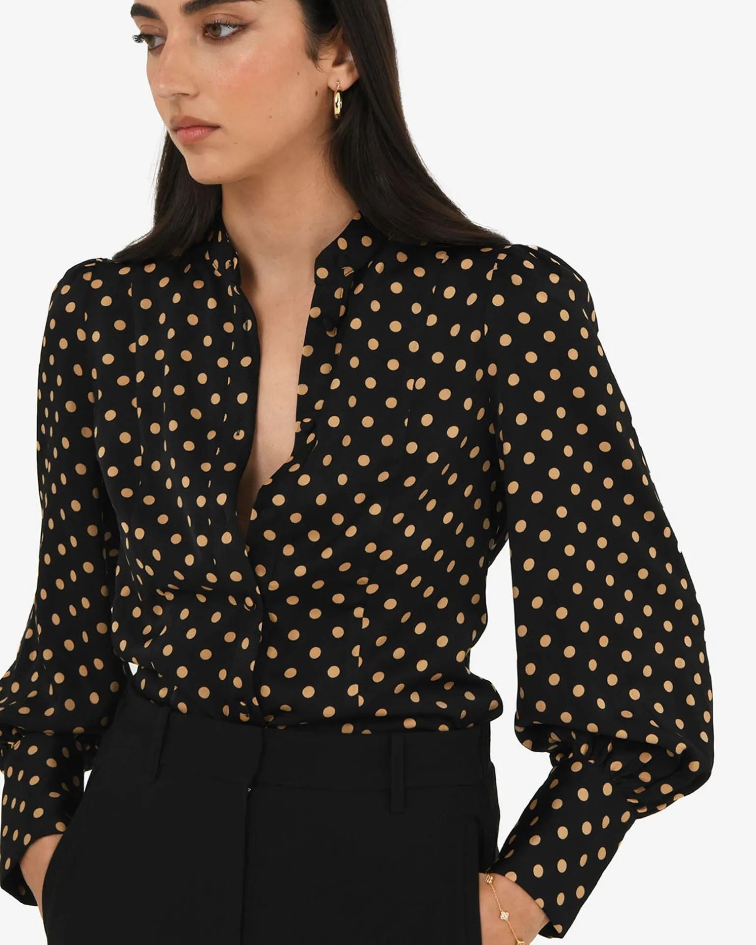 Dotti Polka Dot Printed Blouse
