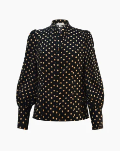 Dotti Polka Dot Printed Blouse