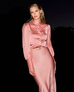 Dotti Polka Dot Printed Blouse