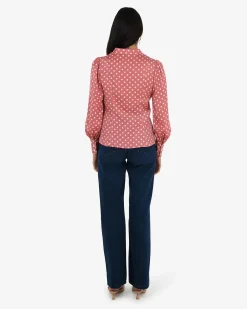 Dotti Polka Dot Printed Blouse