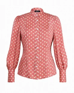 Dotti Polka Dot Printed Blouse