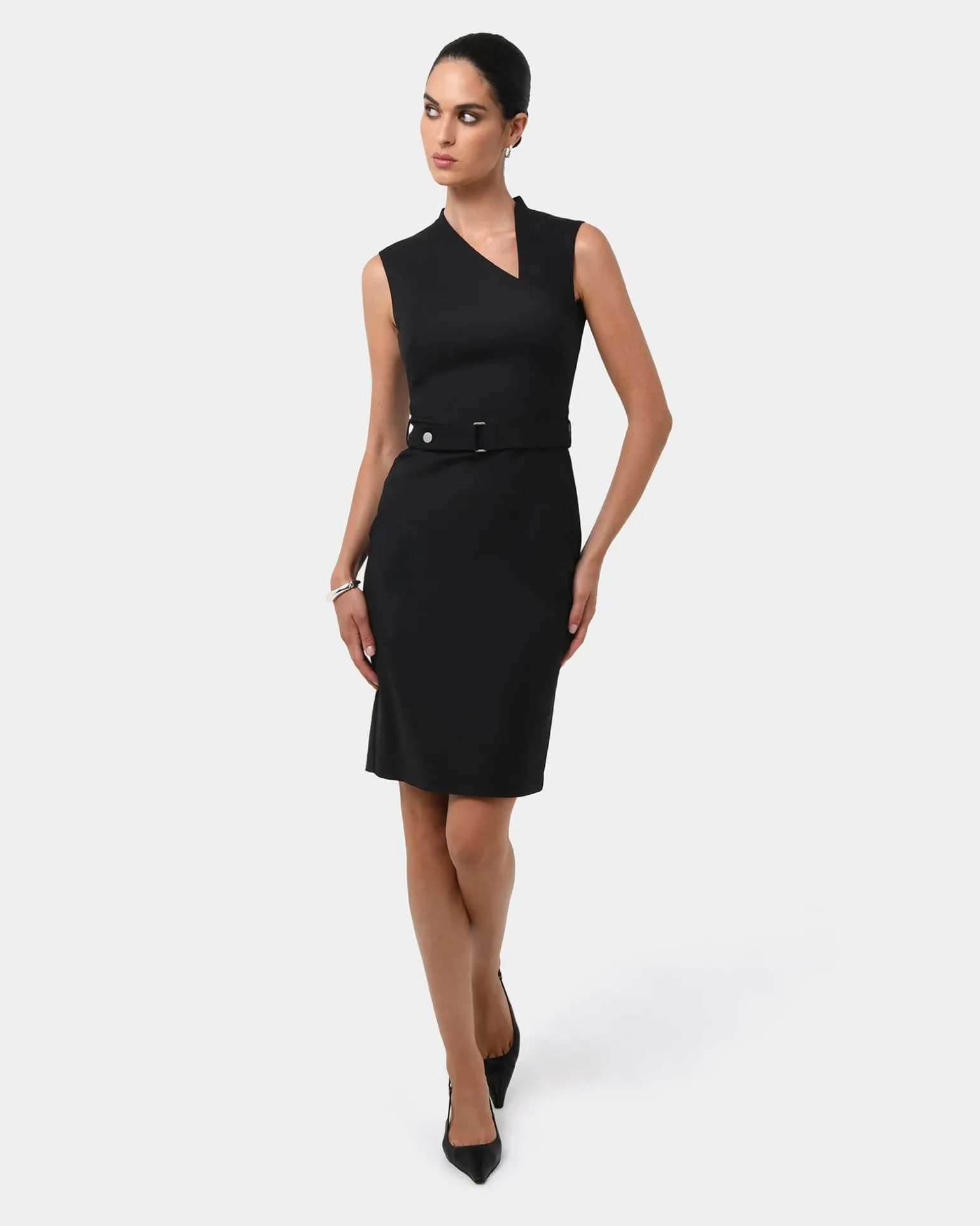 Elka Belted Pencil Dress