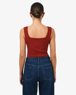 Ella Square Neck Rib Knit