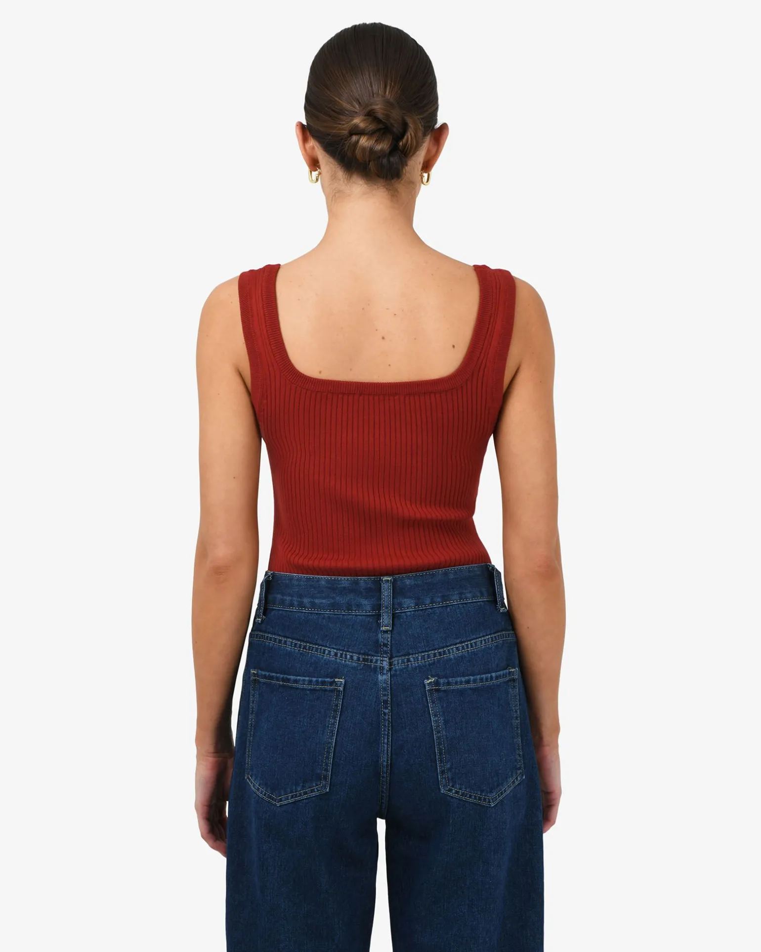 Ella Square Neck Rib Knit