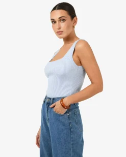 Ella Square Neck Rib Knit