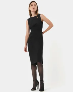 Faith Side Pleated Midi Dress