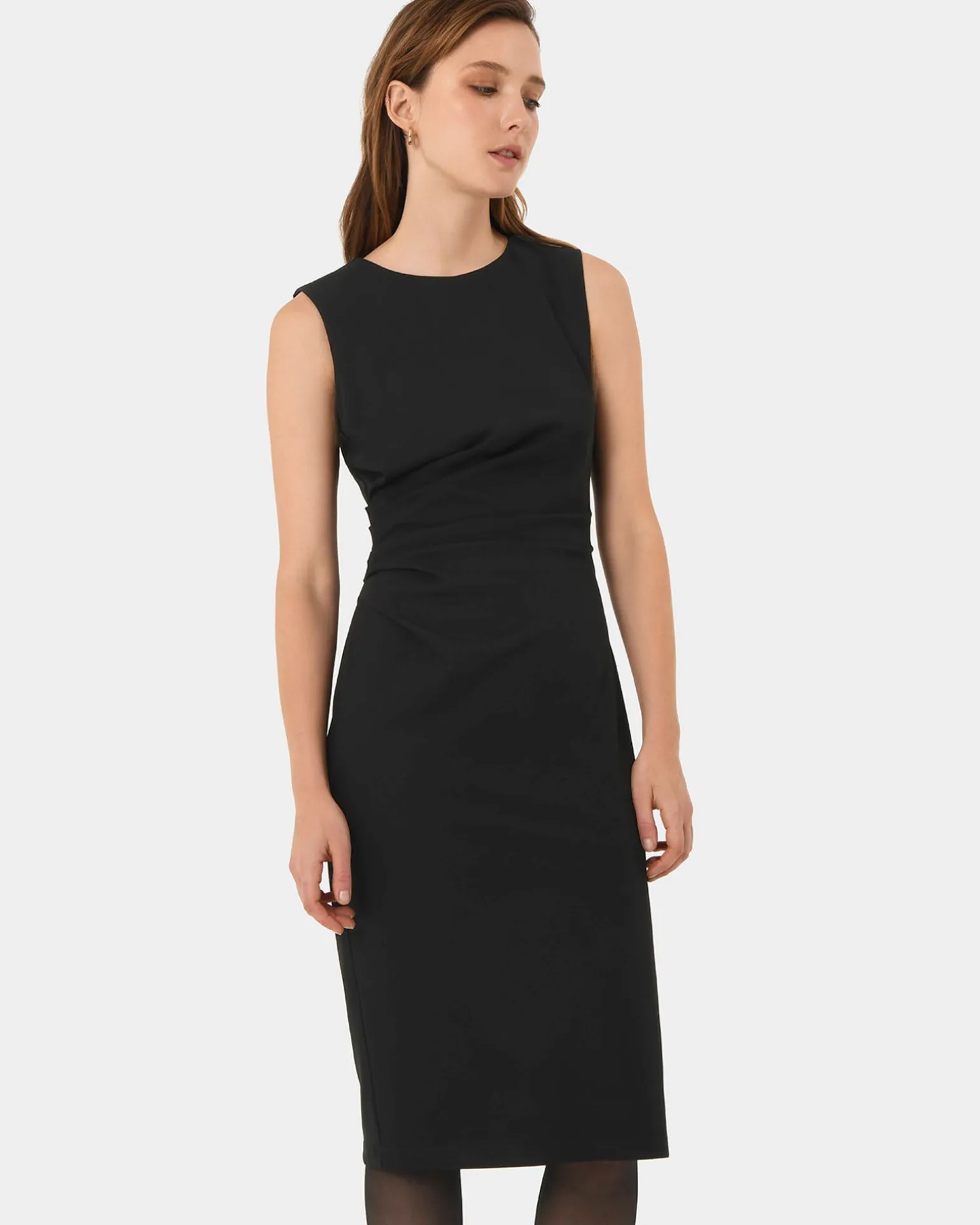 Faith Side Pleated Midi Dress