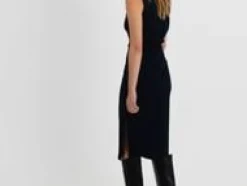 Faith Side Pleated Midi Dress