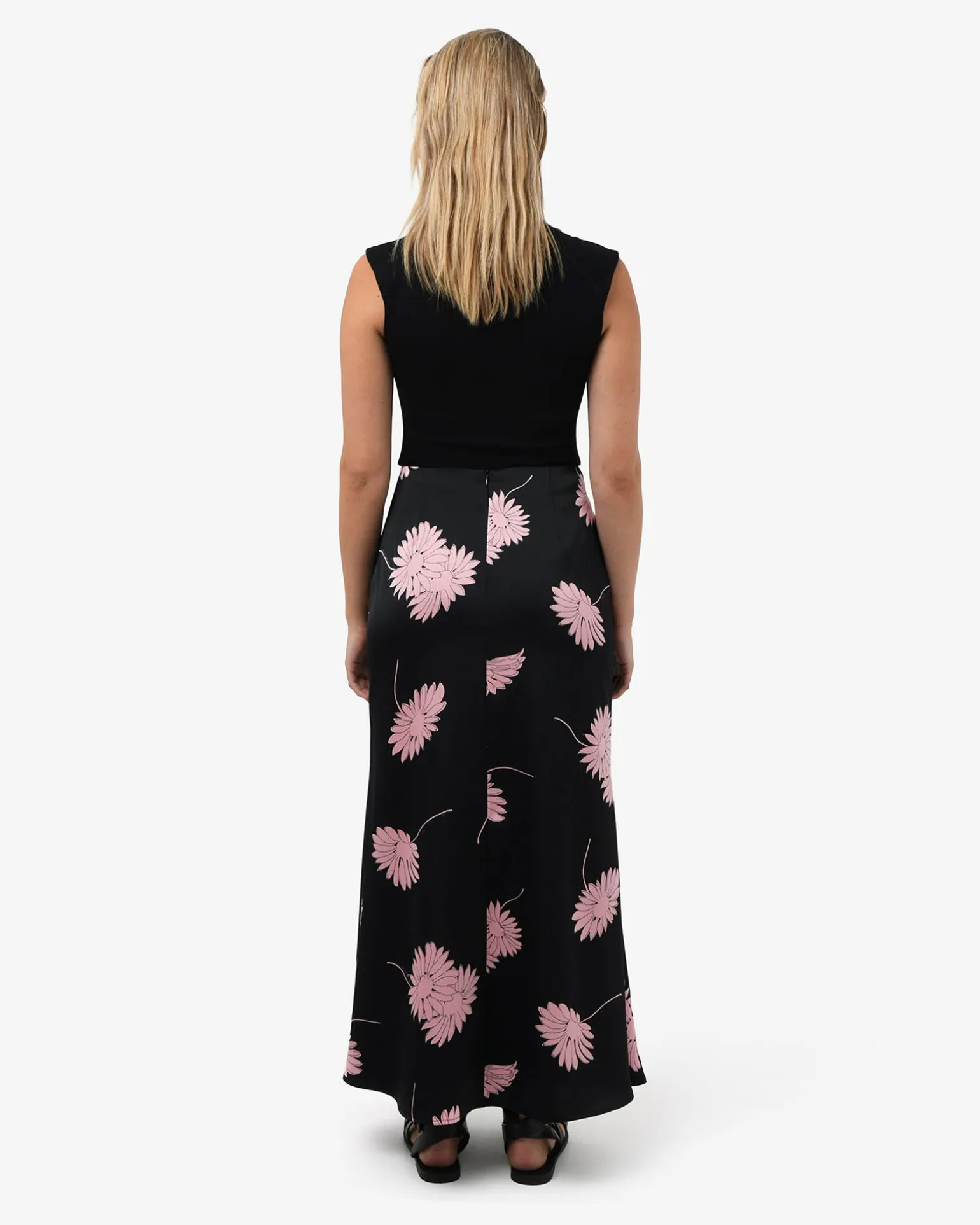 Felicia Floral Satin Skirt