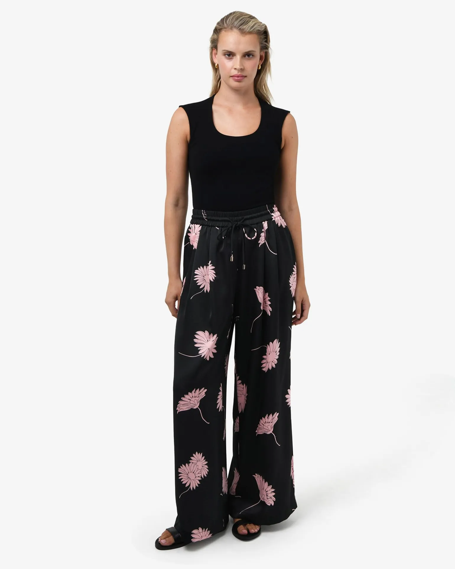 Felicia Satin Elastic Pants