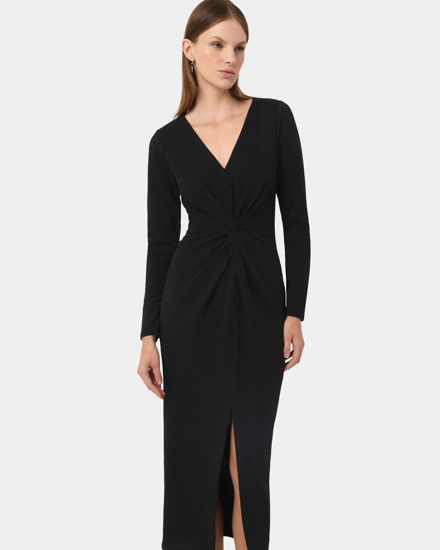 Giada Twist Knit Glitter Dress