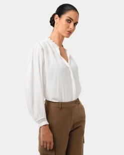 Giorga Lace Trim Blouse