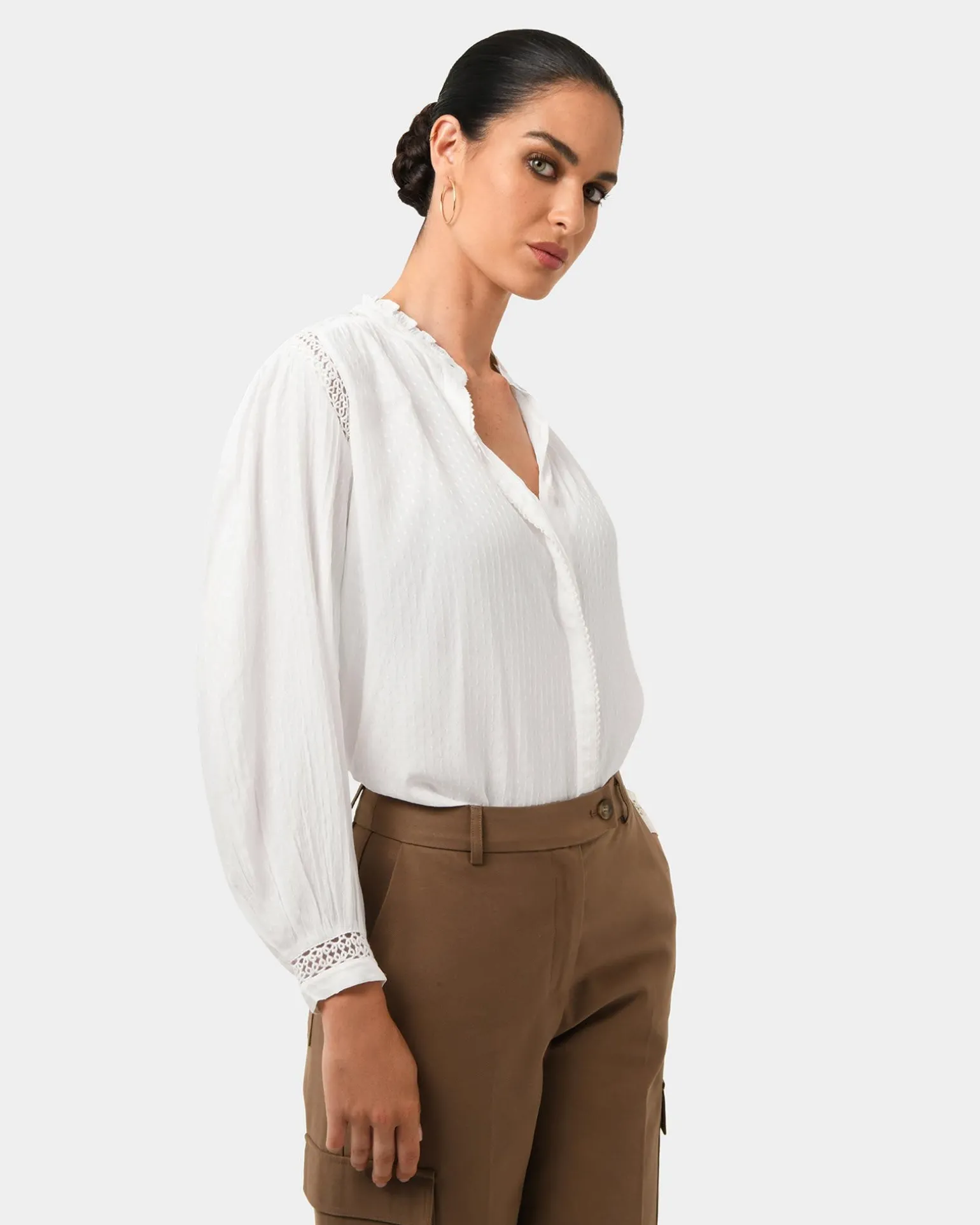 Giorga Lace Trim Blouse
