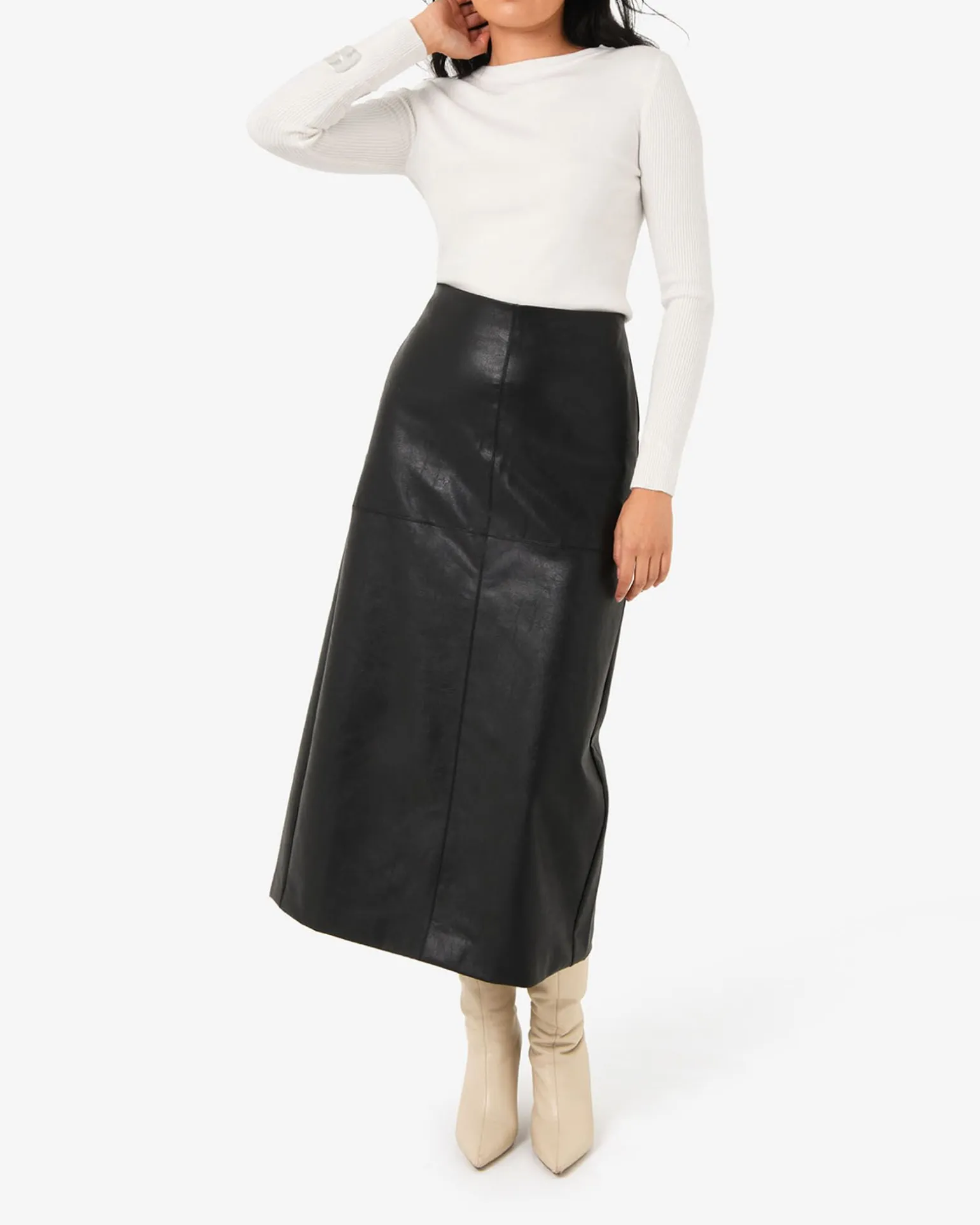 Giselle Panel Pu Skirt