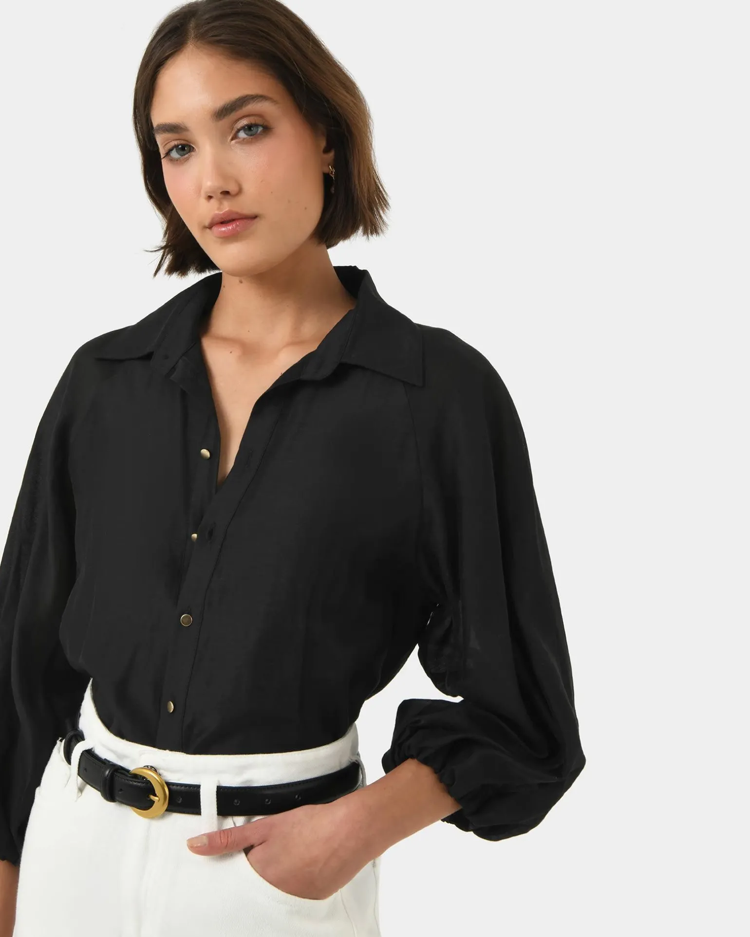 Giulia Gold Button Blouse