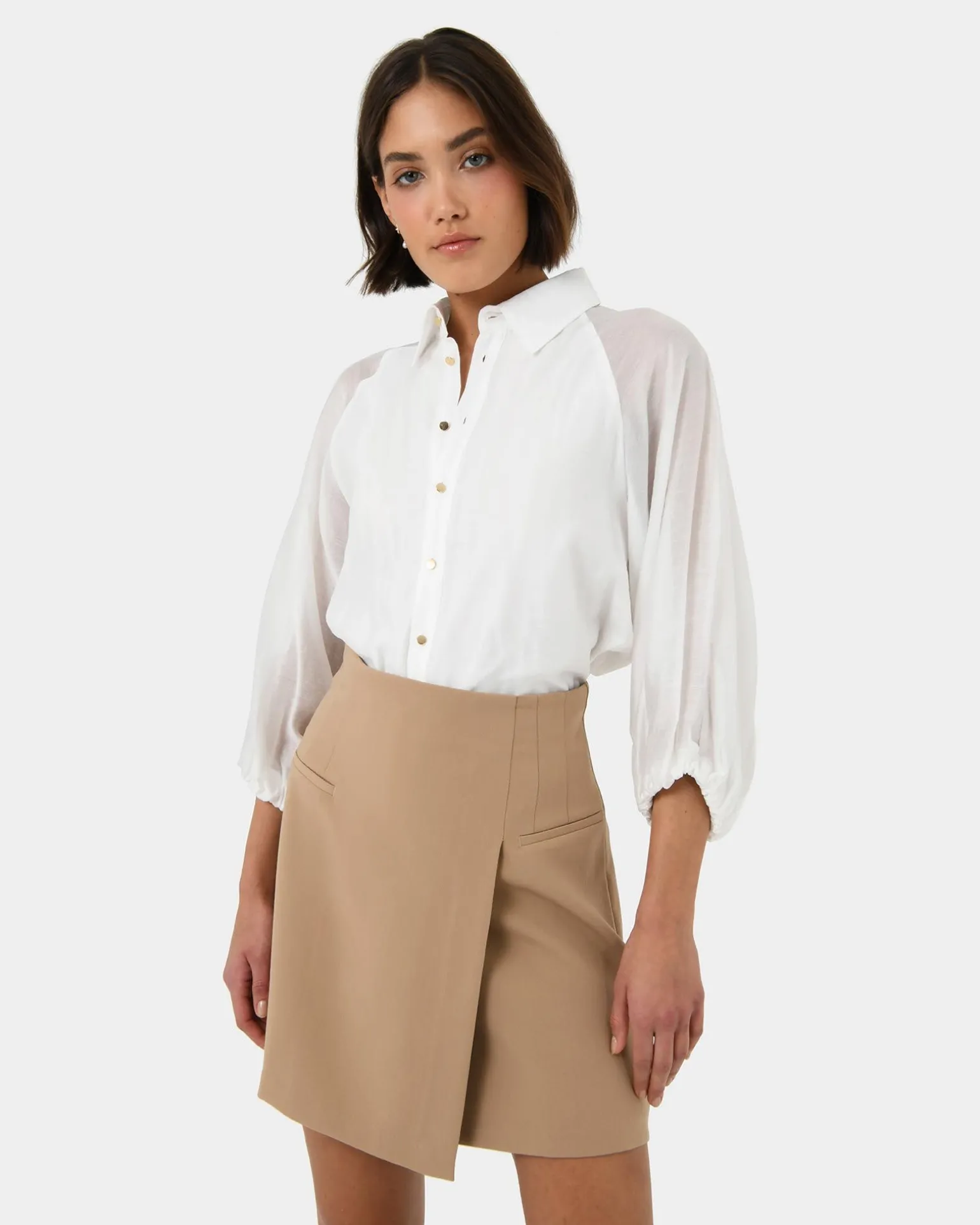 Giulia Gold Button Blouse